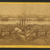 Ruins of Chicago: Clark Street bridge, looking north across the river.