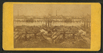 Ruins of Chicago: Clark Street bridge, looking north across the river.