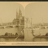 Lagoon and bridge to Machinery Hall, showing Obelisk and Collonade [colonnade], World's Fair, Chicago, U.S.A.