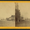 Street view in the front of the courthouse, Columbus, Indiana.