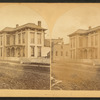House near commercial buildings, Hope, Indiana.