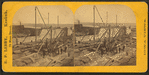 Workers at the canal locks, Keokuk, Iowa.