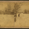 Snow covered street, Victor, Iowa.