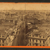 Bird's eye view of Des Moines, looking west from Court House.