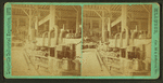 Louisville Industrial Exposition, 1872: interior view showing products exhibited, including pans, stoves, etc.