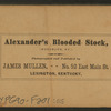 Horse named Woodford Mambrino.
