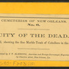 City of the dead, St. Louis No. 2, showing the fine marble tomb of Caballero in the foreground.
