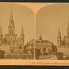 Jackson square, and french Cathedral, New Orleans, U.S.A.