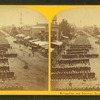 Military parade, marching in column, Broadway.