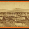 Wreck of the Hospital Bridge lodge under South St. Bridge, Northampton.