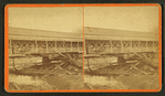 Wreck of the Hospital Bridge lodge under South St. Bridge, Northampton.