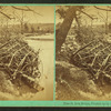 Pine St. iron bridge, twisted up by the flood, Florence.