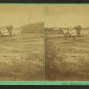 View showing the three houses and the flats.
