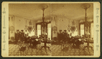 Mr. & Mrs. Marcus H. Rogers in their parlor on the 2nd floor of the "Berkshire Courier" building, furniture, light fixtures, layout of rooms visible.