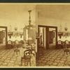 Interior of Marcus H. Rogers' residence, furniture, light fixtures, layout of rooms visible.