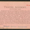 Thayer Academy.