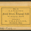 Landing of the French Atlantic telegraph cable on Duxbury Beach.