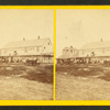 Summit house on Mt. Wachusett showing large addition and guests on porch.