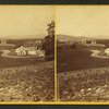 View of the Massachusetts Agricultural College, showing fields and the plant house.