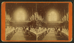 Interior view of Memorial Hall, Harvard College.