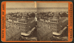 General view of Fall River showing mills and the harbor in the distance.