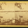 Pearce's Island and cottages, Annisquam River, with sailing parties and picnickers.