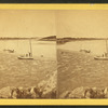 Russ' Island, showing boats, beach, cottages, &c.