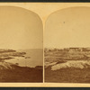 View of a rock shoreline.