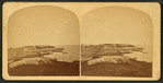 View of a rock shoreline.