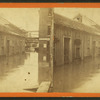 Building in flood water.