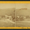 Views of a covered bridge over the Deerfield River.