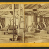The new air compressors which furnish power to drive the drills, about 500 feet below the surface of the earth.
