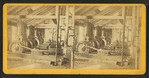 The new air compressors which furnish power to drive the drills, about 500 feet below the surface of the earth.