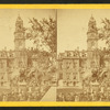 View of decorated City Hall.