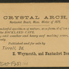 Crystal arch, Nantasket Beach, Mass. Winter of 1875.