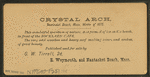 Crystal arch, Nantasket Beach, Mass. Winter of 1875.