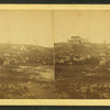 View of houses on rocks.