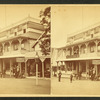 Wesley House, with sign for ice cream, store with merchandise next door.
