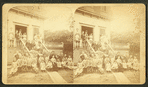 Portrait of children in front of a school(?).