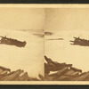View of the remains of the "Warren Sawyer" in the surf.