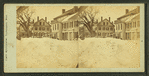 View of residential houses after a snow storm.