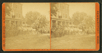 Large group of people in front of a building.