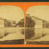 Courthouse and frog pond showing fences lining pond.