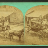 View of people in a stagecoach.