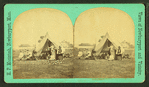 People camping in tents.