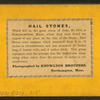 Hail stones.