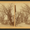 Town square, and Unitarian Church standing on the site of the first church erected by the Pilgrims.