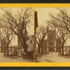Town square, and Unitarian Church standing on the site of the first church erected by the Pilgrims.