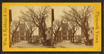 Town square, and Unitarian Church standing on the site of the first church erected by the Pilgrims.