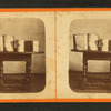Mug & wallet which belonged to Thos. Clark and a Bible brought over in the Mayflower.